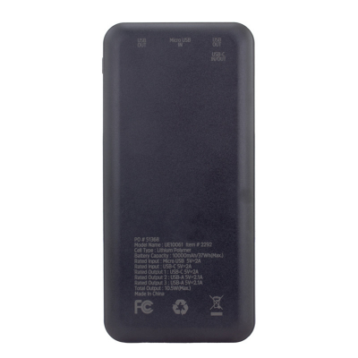 - 10,000 mAh Energizer® Essential Power Bank