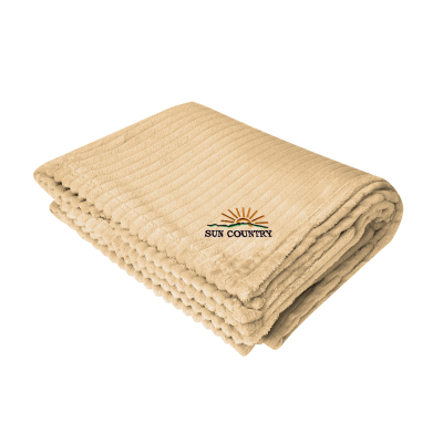 Raleigh rPET Ribbed Flannel Blanket