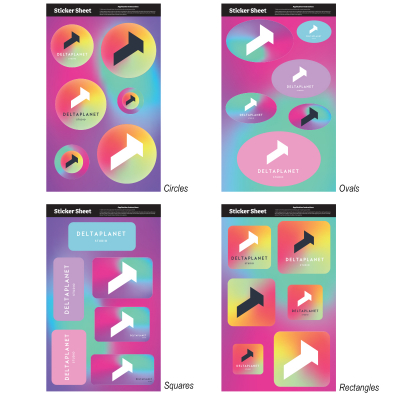 Sticker Sheet 11.5" x 7" Stock Shapes