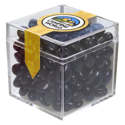 Cube Shaped Acrylic Container With Candy