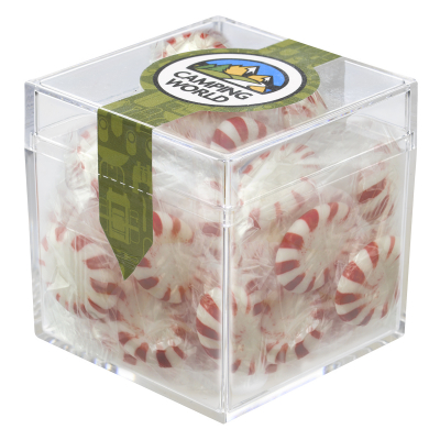 Cube Shaped Acrylic Container With Candy
