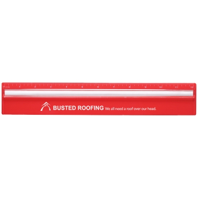 Plastic 12" Ruler With Magnifying Glass