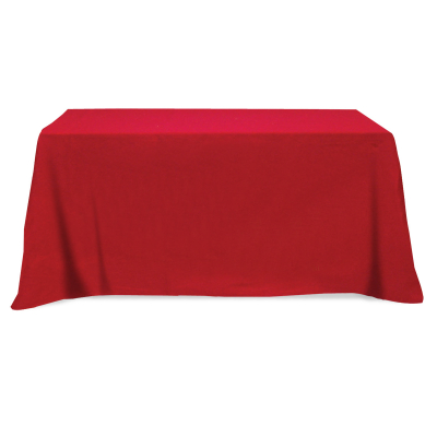 Flat Poly/Cotton 3-sided Table Cover - fits 6' standard table