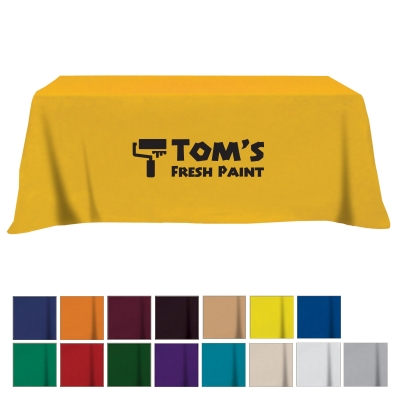 Flat Poly/Cotton 3-sided Table Cover - fits 8' standard table
