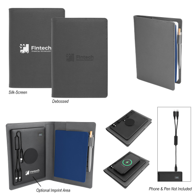Power Folio With Wireless Charger & Power Bank