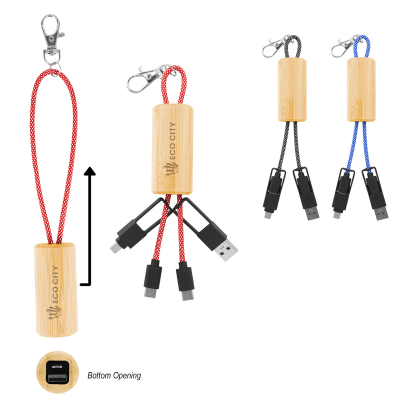 Bamboo Slider Multi-Charging Cables