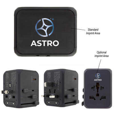 33W Universal Travel Adapter With Type-C