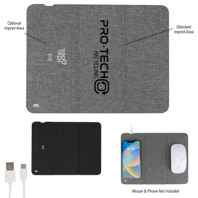 rPET 10W Wireless Charging Mouse Pad