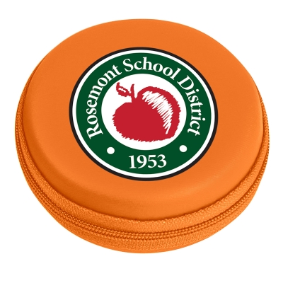 Round Zippered Electronics Travel Case